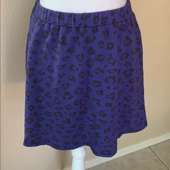 Splendid purple leopard elastic waist skirt - Picture 2 of 7